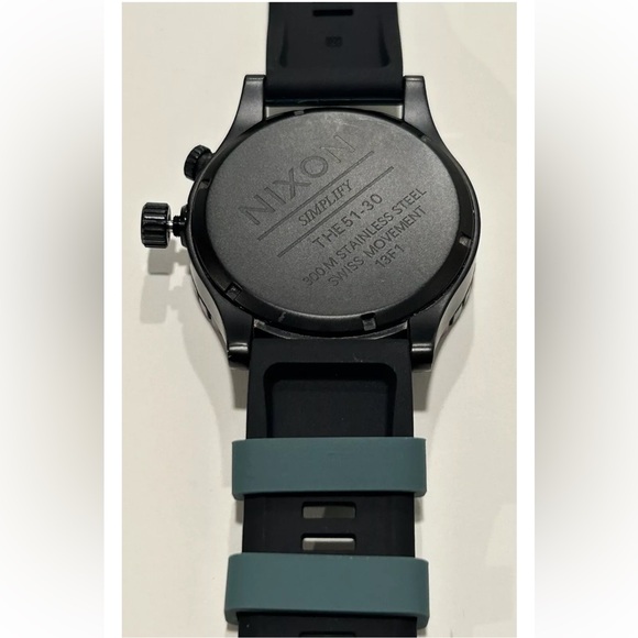 Watch Band 25mm Green w Black Rubber Replacement 4 Nixon 51-30 Strap Garmin NEW! - Picture 12 of 12